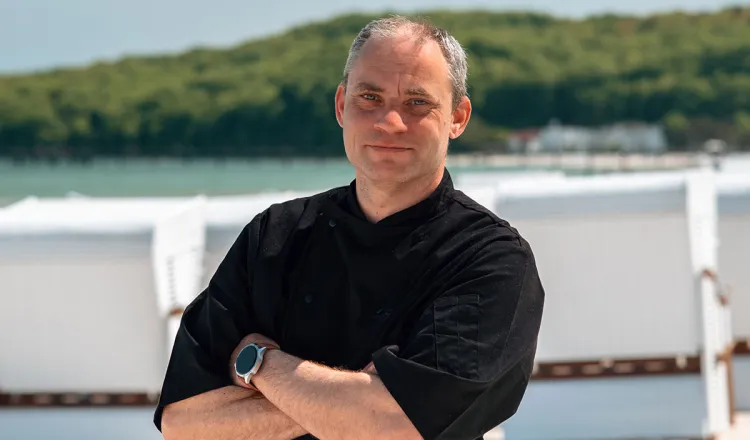 Thomas Fietz, Frühstücksleiter im Arkona Strandhotel am Strand von Binz